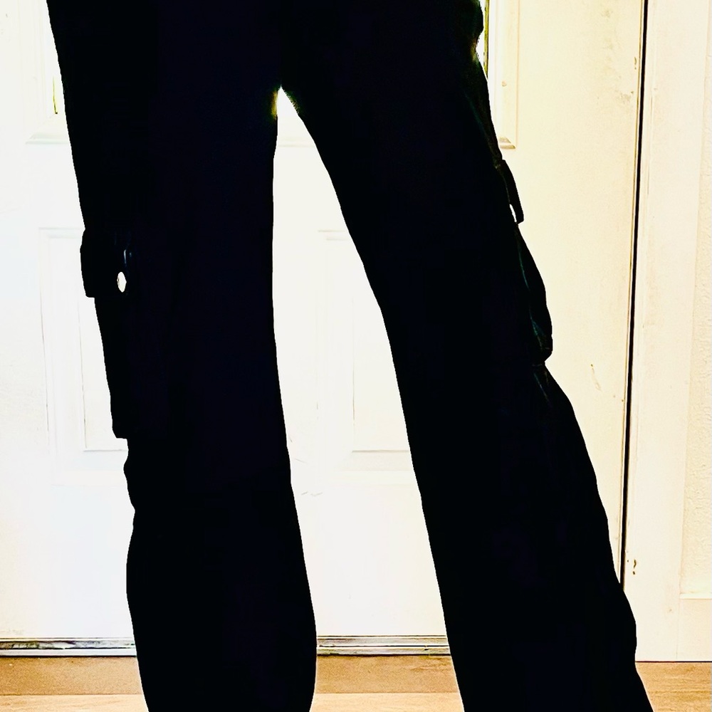 Dolce & Gabbana Women's Suede Cargo Pants with Side Zips Size 8/ IT 44